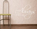 Always & Forever Quotes Wall Decal Love Quote Vinyl Art Stickers